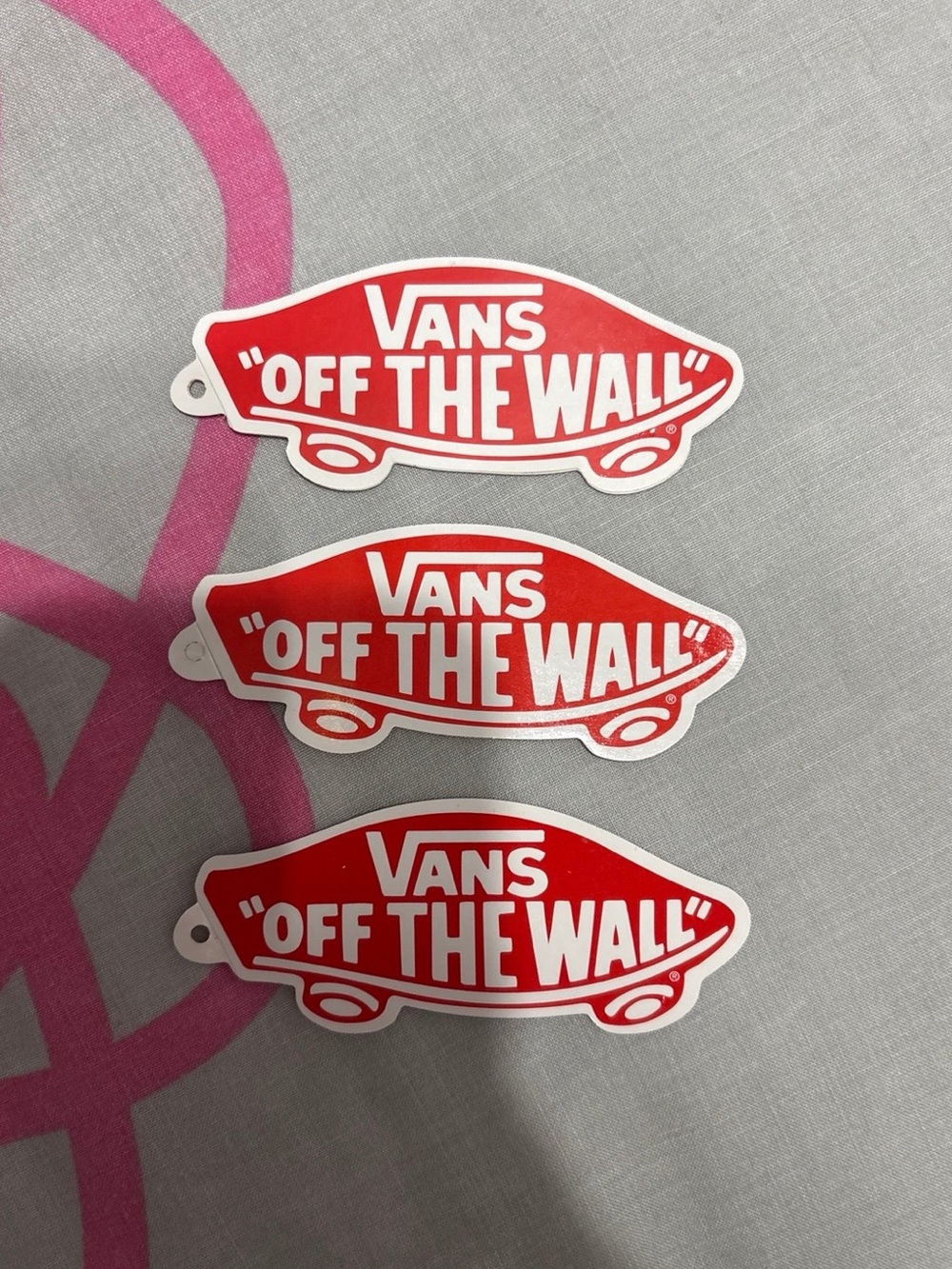 3 Count of Vans “Off The Wall” Stickers